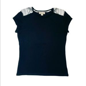 Girls Burberry Short Sleeve Black T-shirt
